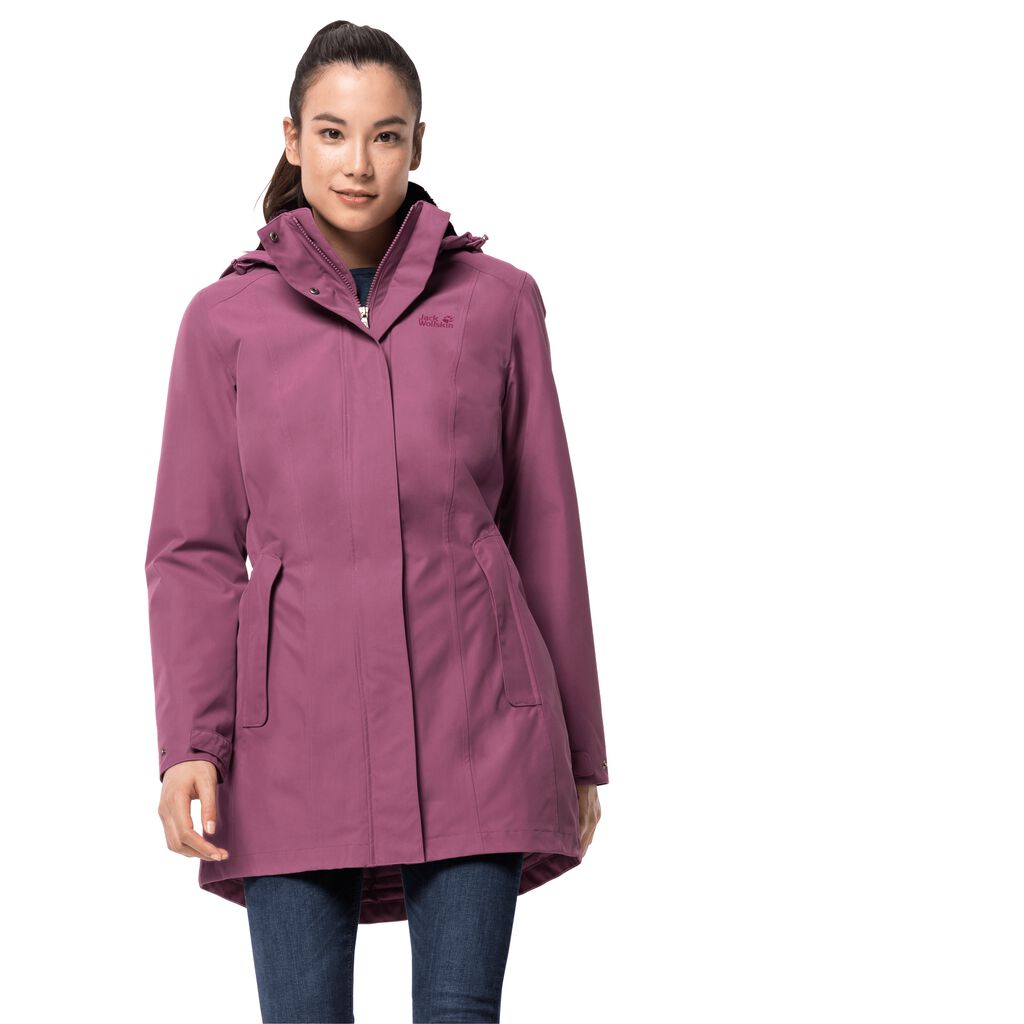 Jack Wolfskin MADISON AVENUE αδιάβροχο μπουφάν γυναικεια μωβ | GR7973632